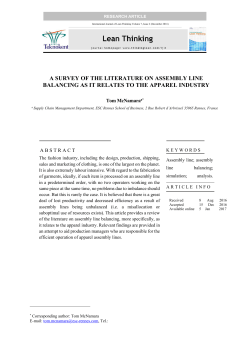 a survey of the literature on assembly line balancing as it relates to