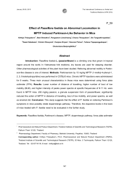 Effect of Passiflora foetidaon Abnormal Locomotion in