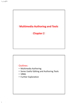 Multimedia Authoring and Tools Chapter 2