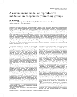 A commitment model of reproductive inhibition in