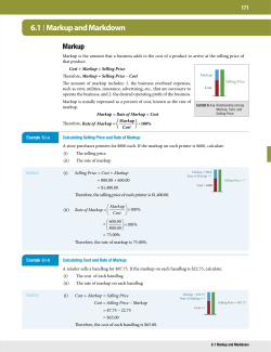 6.1 Markup and Markdown