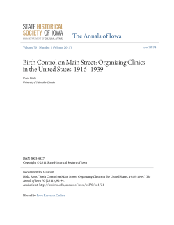 Birth Control on Main Street: Organizing Clinics in the United States