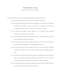 Moral Relativism in Context