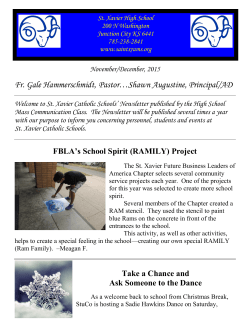 November-December 2015 - St. Xavier Catholic School