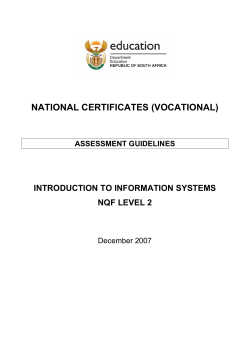 national certificates (vocational) - Department of Higher Education