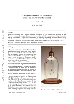 Atmospheric ionization and cosmic rays: studies and measurements