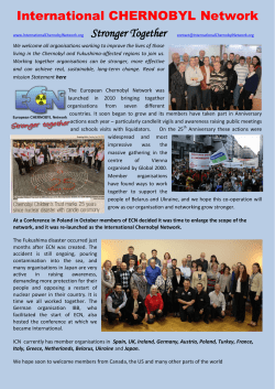 English Newsletter - the International Chernobyl Network