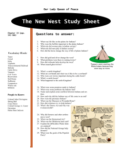 The New West Study Sheet - Our Lady Queen of Peace School
