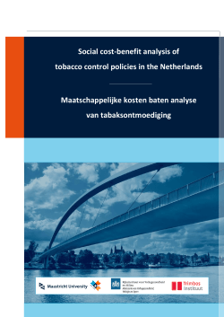 Social cost-benefit analysis of tobacco control - Trimbos