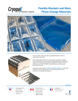 Flexible Blankets and Mats Phase Change Materials