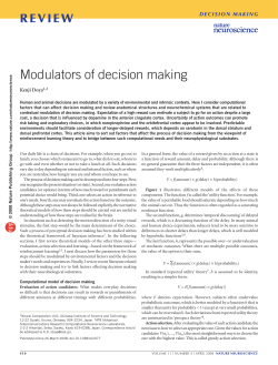 Modulators of decision making - LNC