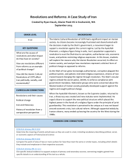 Revolutions and Reforms: A Case Study of Iran Lesson Plan