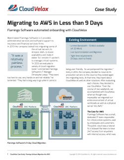 Migrating to AWS in Less than 9 Days