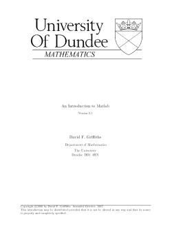 A matlab guide