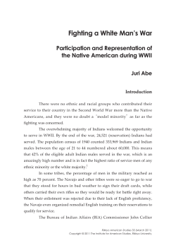 Fighting a White Man`s War Participation and Representation of the