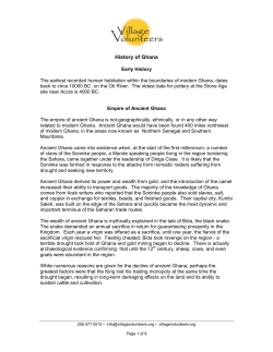 History of Ghana - Village Volunteers