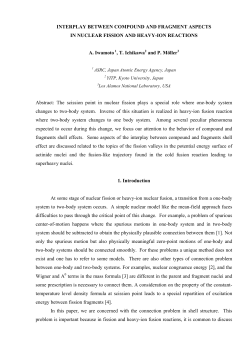 INTERPLAY BETWEEN COMPOUND AND FRAGMENT ASPECTS