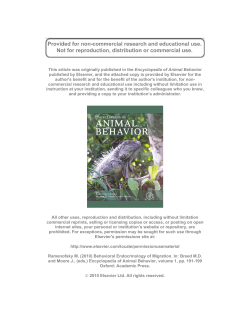 Behavioral Endocrinology of Migration