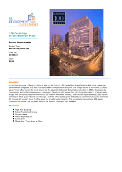 100 Cambridge Street/Bowdoin Place - ULI Case Studies