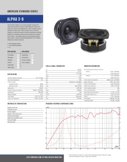 ALPHA 3-8 - Eminence Speaker
