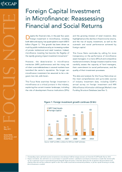 Foreign Capital Investment in Microfinance: Reassessing
