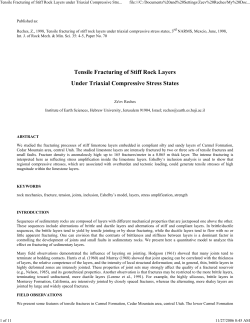Tensile Fracturing of Stiff Rock Layers Under Triaxial Compressive