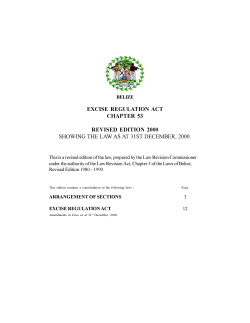 CAP. 53 EXCISE REGULATION ACT