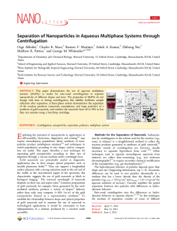 Separation of Nanoparticles in Aqueous Multiphase Systems