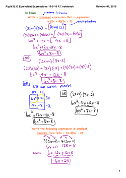 Alg M1L10 Equivalent Expressions 10-5