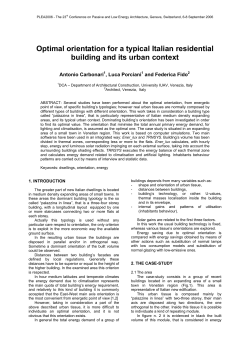 Optimal orientation for a typical Italian residential building and