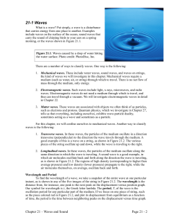 21-1 Waves - WebAssign