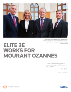 client profile - Thomson Reuters Elite