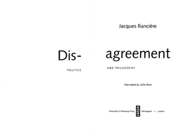 Disagreement : politics and philosophy