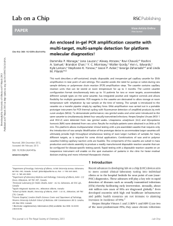 Lab on a Chip - Copan Diagnostics
