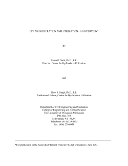 Fly Ash Generation and Utilization - An Overview