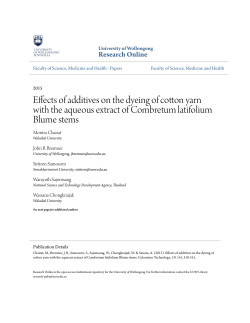 Effects of additives on the dyeing of cotton yarn