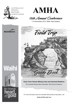 Field Guide - Australian Mining History Association
