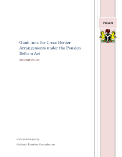 guidelines for cross border arrangements under the pension reform act