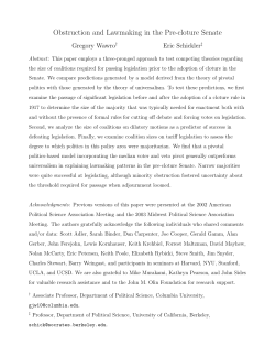 Obstruction and Lawmaking in the Pre-cloture Senate