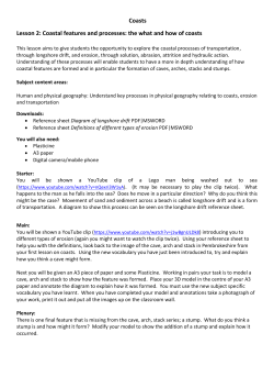 Coasts Lesson 2: Coastal features and processes