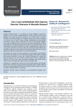 Can a Low-Carbohydrate Diet Improve Exercise Tolerance In