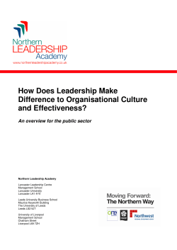 How Does Leadership Make Difference to Organisational Culture