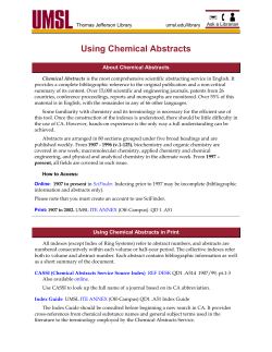 Using Chemical Abstracts