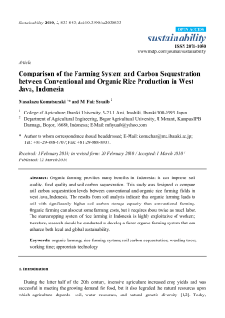 Comparison of the Farming System and Carbon Sequestration