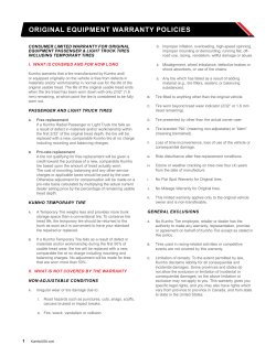 original equipment warranty policies