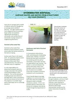 stormwater disposal - Cairns Regional Council