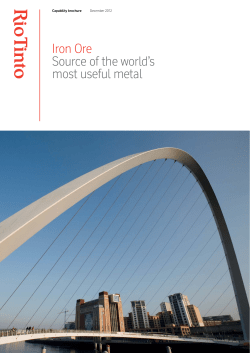 Iron Ore Source of the world`s most useful metal