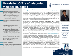 OIME Newsletter - Office of Integrated Medical Education