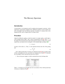 The Mercury Spectrum - People Server at UNCW