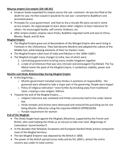 Maurya empire (1st empire 324-185 BC) &bull; Emperor Asoka expanded